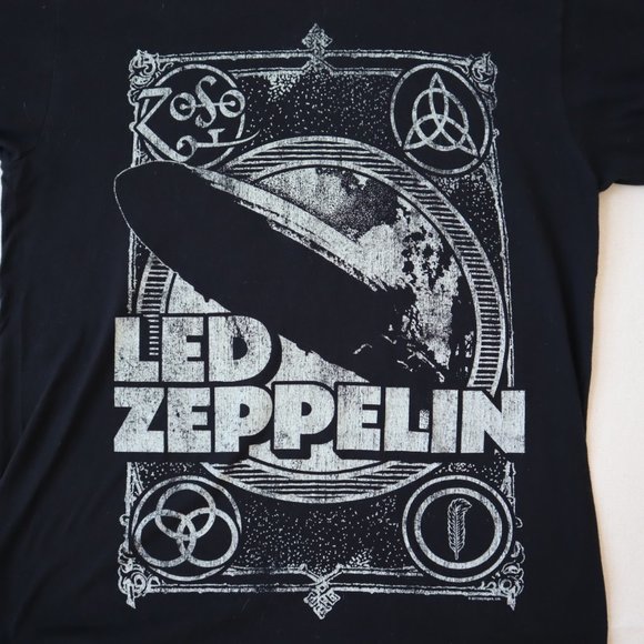 Led Zeppelin Band Black T Shirt, Size Medium - Picture 6 of 9